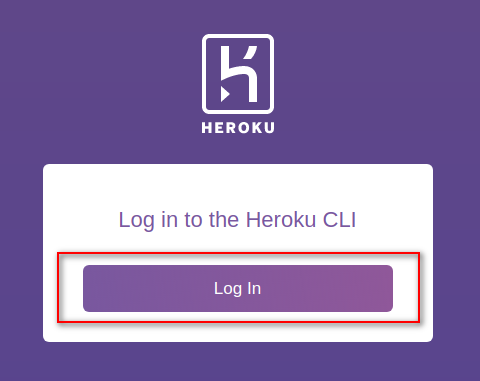 heroku login | ログイン要求画面