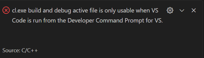 VSCode | ビルド時のエラーメッセージ