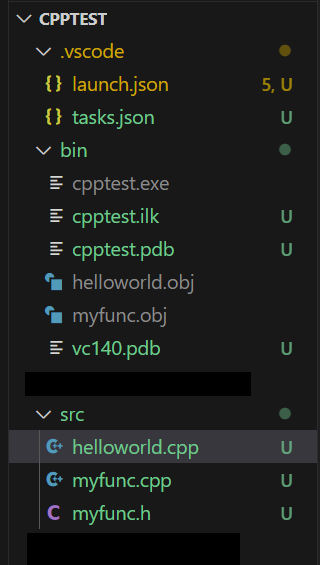 サンプルプロジェクトのディレクトリ構成